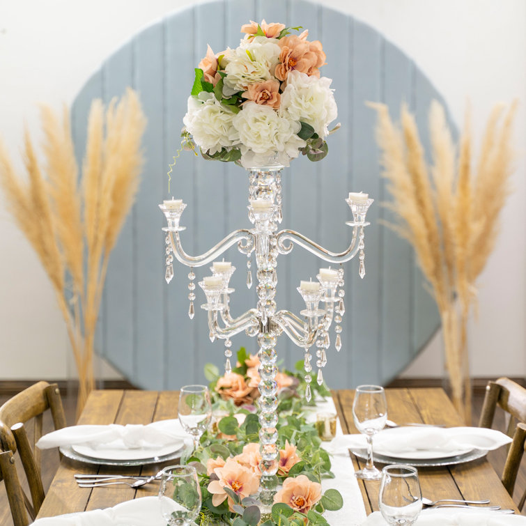 House of Hampton® 14" Crystal Tabletop Candelabra & Reviews Wayfair